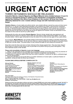 Three Detainees Should Be Released