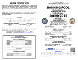 Pool Programs - City of Los Angeles Department of Recreation and