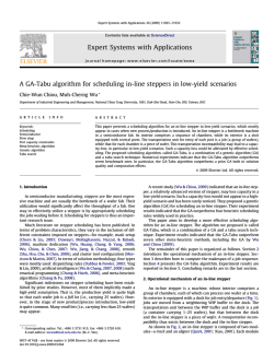 A GA-Tabu algorithm for scheduling in-line steppers