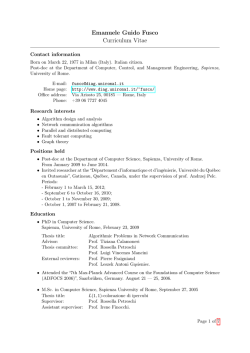 My cv - Sapienza