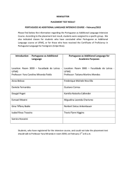 Introduction - Portuguese as Additional Language Location