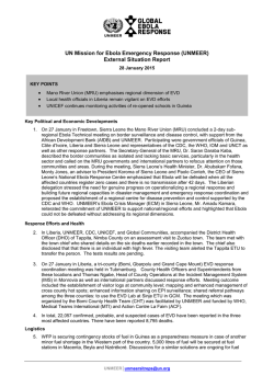 (UNMEER) External Situation Report