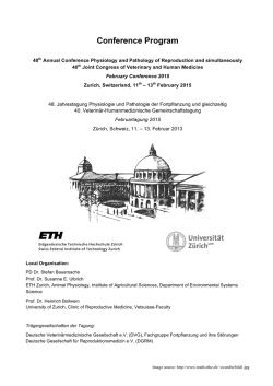 Conference Program - Februartagung 2015