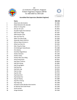 JAC c/o Institution of Engineers, Singapore 70 Bukit Tinggi Road