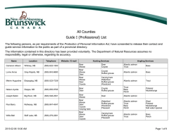 Guide I (Professional) List All Counties