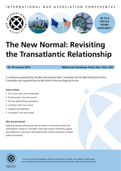 Conference programme - International Bar Association