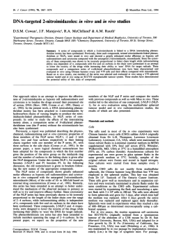 DNA-targeted 2-nitroimidazoles: in vitro and in vivo studies