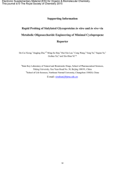 Supporting Information Rapid Probing of Sialylated Glycoproteins in