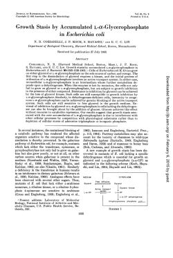 Growth Stasis by Accumulated L-aX-Glycerophosphate