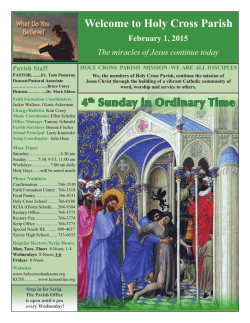 February 1, 2015 - Holy Cross Catholic Church
