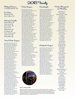 2015 Faculty - Vegas Cosmetic Surgery