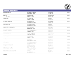 Commercial Company Contacts - Directors Guild of America