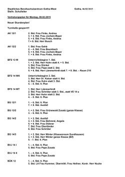 Vertretungsplan - Staatliches Berufsschulzentrum Gotha-West