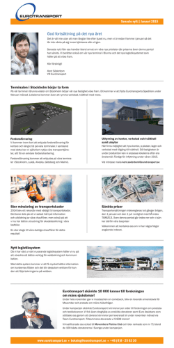 God forts&auml;ttning p&aring; det nya &aring;ret