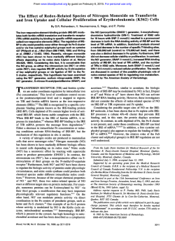 The Effect of Redox-Related Species of Nitrogen Monoxide