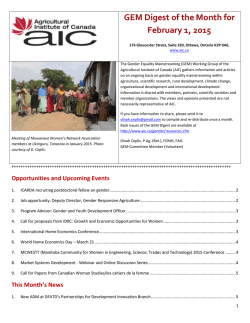 Gender Equality Mainstreaming Digest