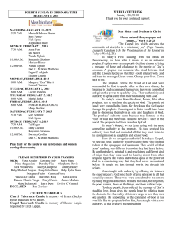 Bulletin - The Parish of Saint Francis of A