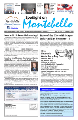 Spotlight on - Montebello Chamber of Commerce