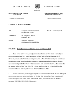 Recipients of Post Adjustment DATE