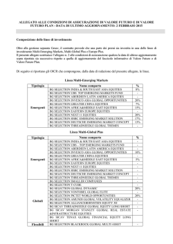 allegato alle condizioni di assicurazione di valore futuro e di valore
