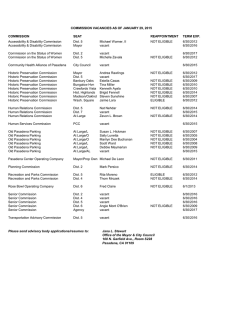 COMMISSION VACANCIES AS OF JANUARY 29