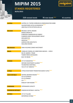 Download the list of MIPIM 2015 stands