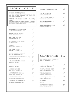 BEER - Preservation Market