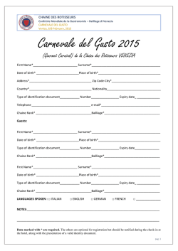Carnevale del Gusto 2015
