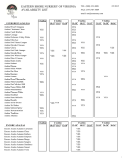 January 29, 2015 w/o pricing - Eastern Shore Nursery of Virginia