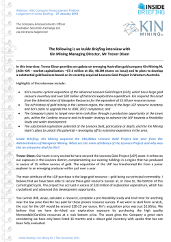 Inside Briefing Interview