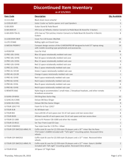 Discontinued Item Inventory