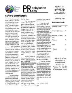 Feb Newsletter 2015 - Presbyterian Church of Novato