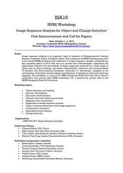 ISPRS Workshop - ISPRS Geospatial Week 2015