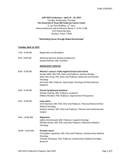 GAP 2015 Conference Program
