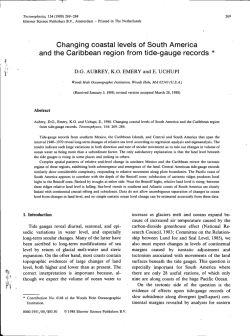 Changing coastal levels of South America and the Caribbean region