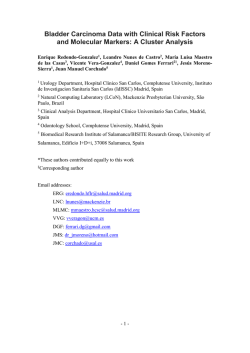 Bladder Carcinoma Data with Clinical Risk Factors and Molecular