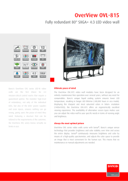 OverView-OVL-815 - Product specifications