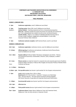corporate law teachers association (clta) conference 1