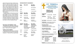 bulletin - St. Teresa Catholic Church