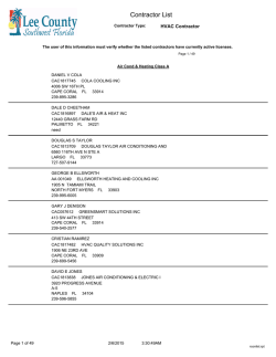 Contractor List - Lee County Florida