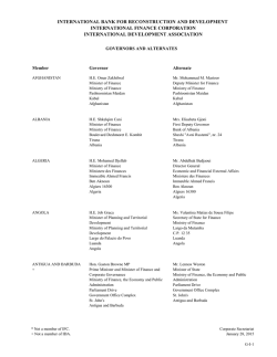 INTERNATIONAL BANK FOR RECONSTRUCTION AND