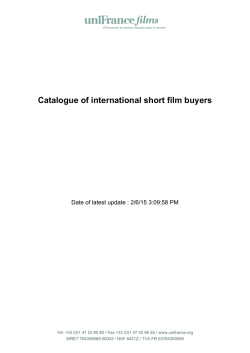 Catalogue of international short film buyers