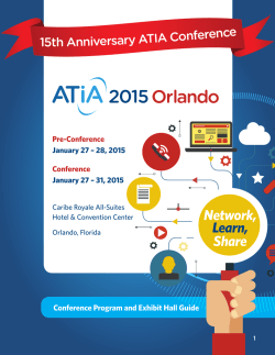 Conference Program and Exhibit Hall Guide