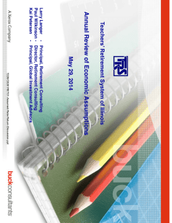 Annual Review of Economic Assumptions