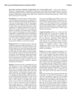 Reactive Oxygen Species Generation by Lunar Simulants