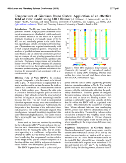 Temperatures of Giordano Bruno Crater: Application of an effective