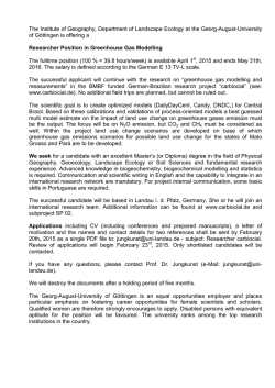 The Institute of Geography, Department of Landscape Ecology at the