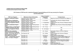 CESB Training Calendar