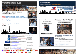 Marathon foils 2015 - Marathon fleuret 2015