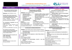 EUROMARITIME-‐EUROWATERWAYS 2015 Conferences and